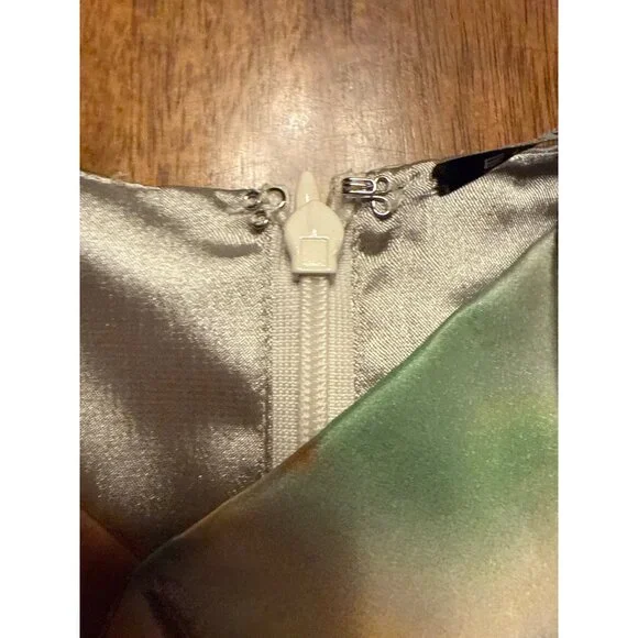 Elie Tahari Sunflower Print Sleeveless Silk Dress With Back Zipper Closure $298 - Picture 5 of 8